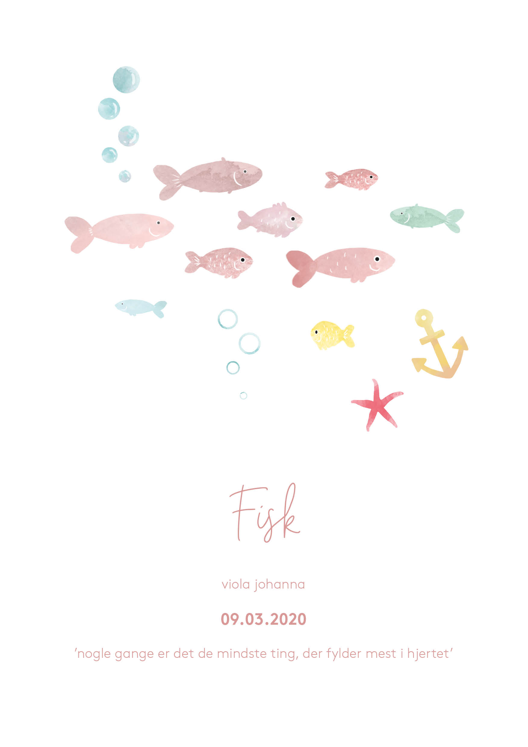 Plakater - Fisk pige